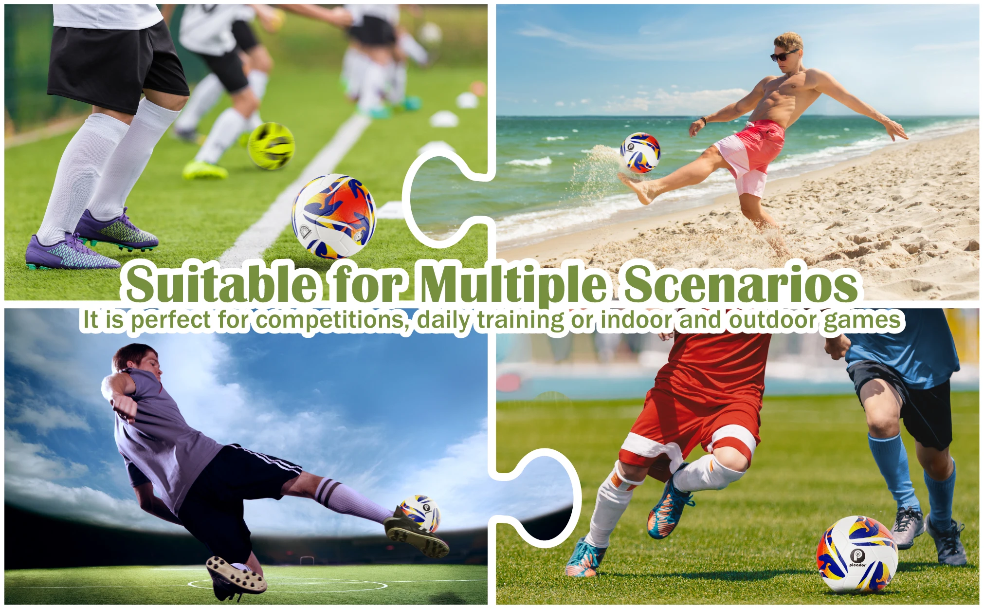 Лидер продаж прочный футбольный мяч из ПВХ водонепроницаемый профессиональный подходит для нескольких сценариев