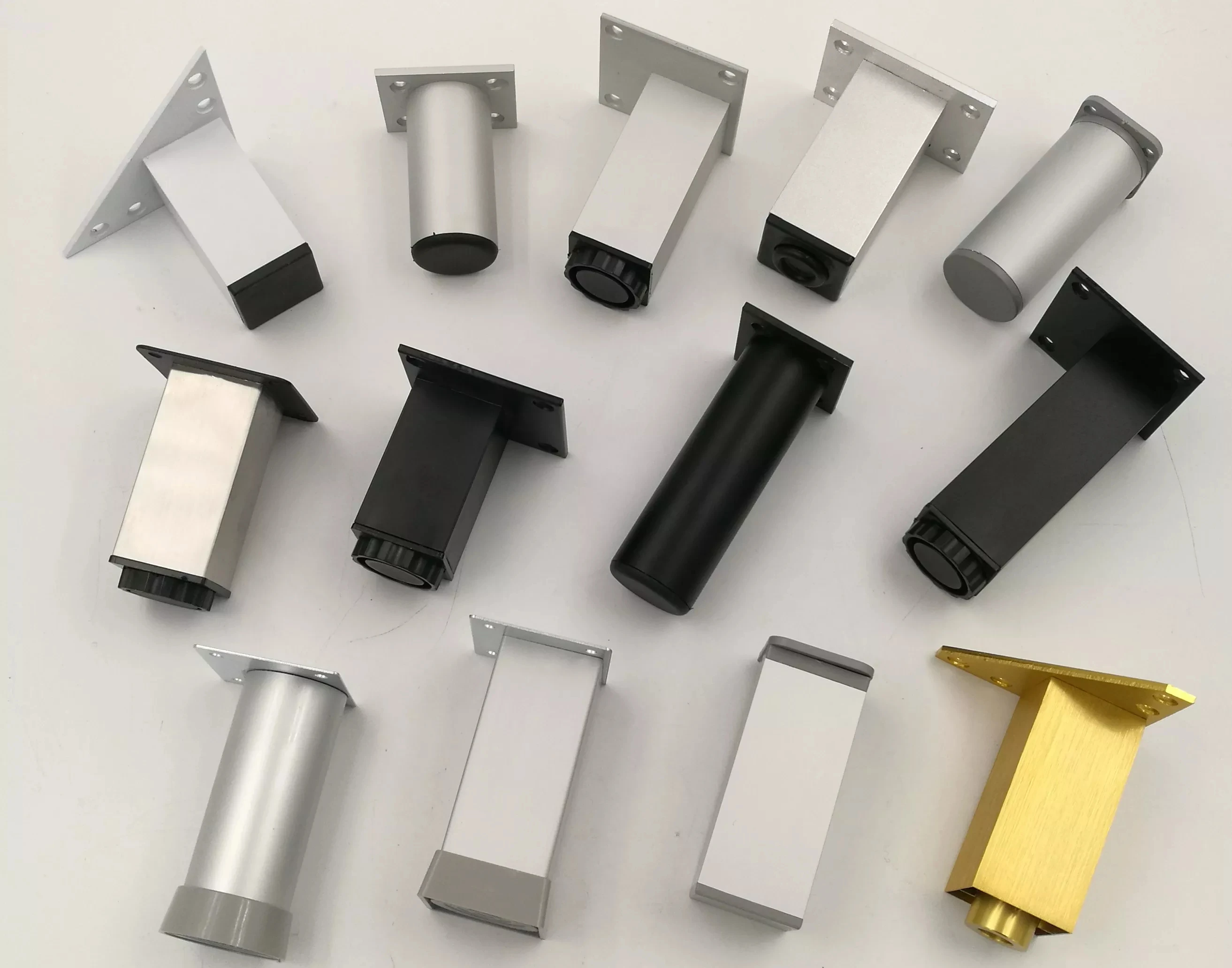 Aluminum Alloy Adjustable Bed Legs  Square Triangle Sofa Footstool Furniture Accessories Folding Cabinet Legs