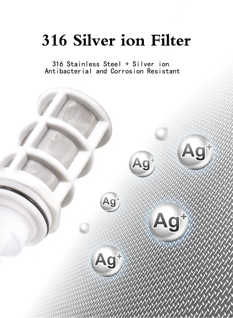 Household Faucet Water Filter Backwash Spin Down Sediment Water Pre-filtration Stainless steel 40 Micron