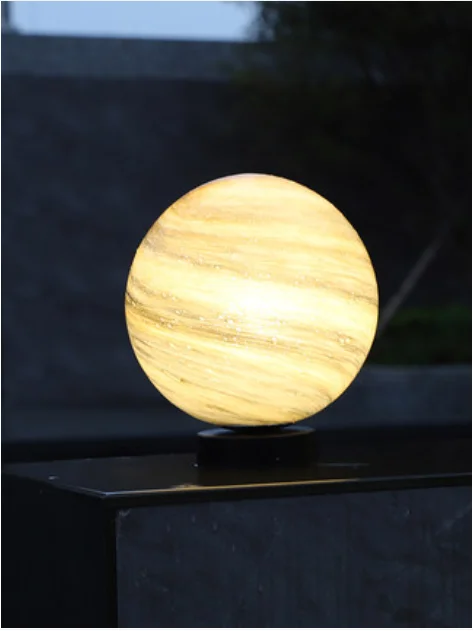 New creative design ip165 waterproof landscape courtyard yellow planet blue planet LED indoor and outdoor decorative night light