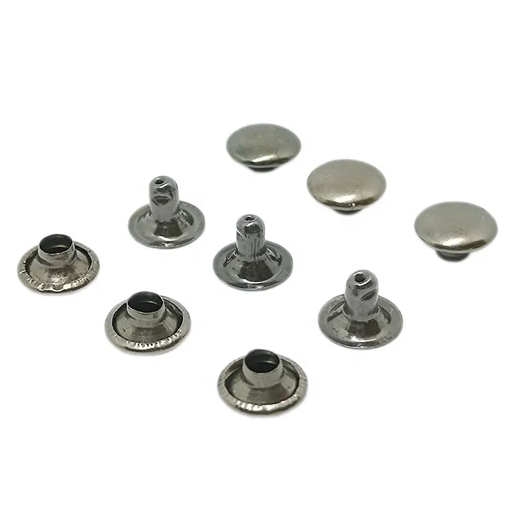 Hot Selling Double Hats Cheap Metal Snap Buttons Jeans Rivets Shoe Bags Clothing Leather  Double Headed Rivets