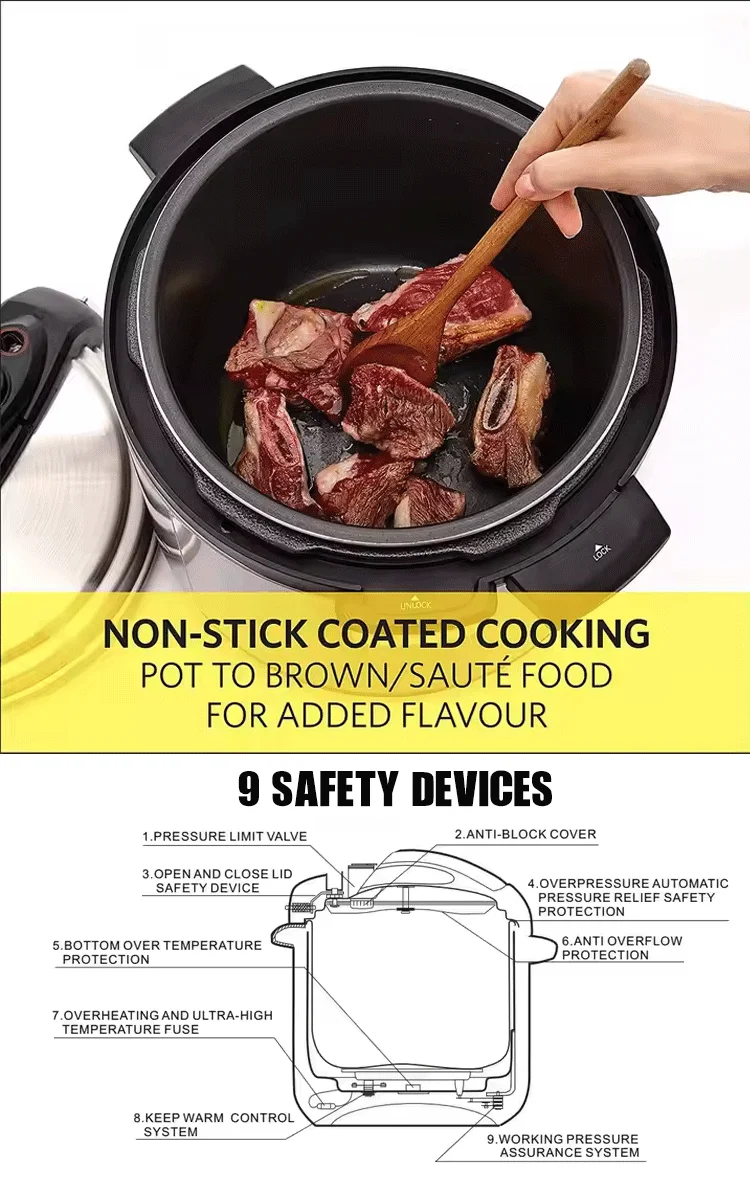 non-stick coating inner pot professional manufacturing OEM/ODM cookware electric fast delivery instant crock cooking pot smart