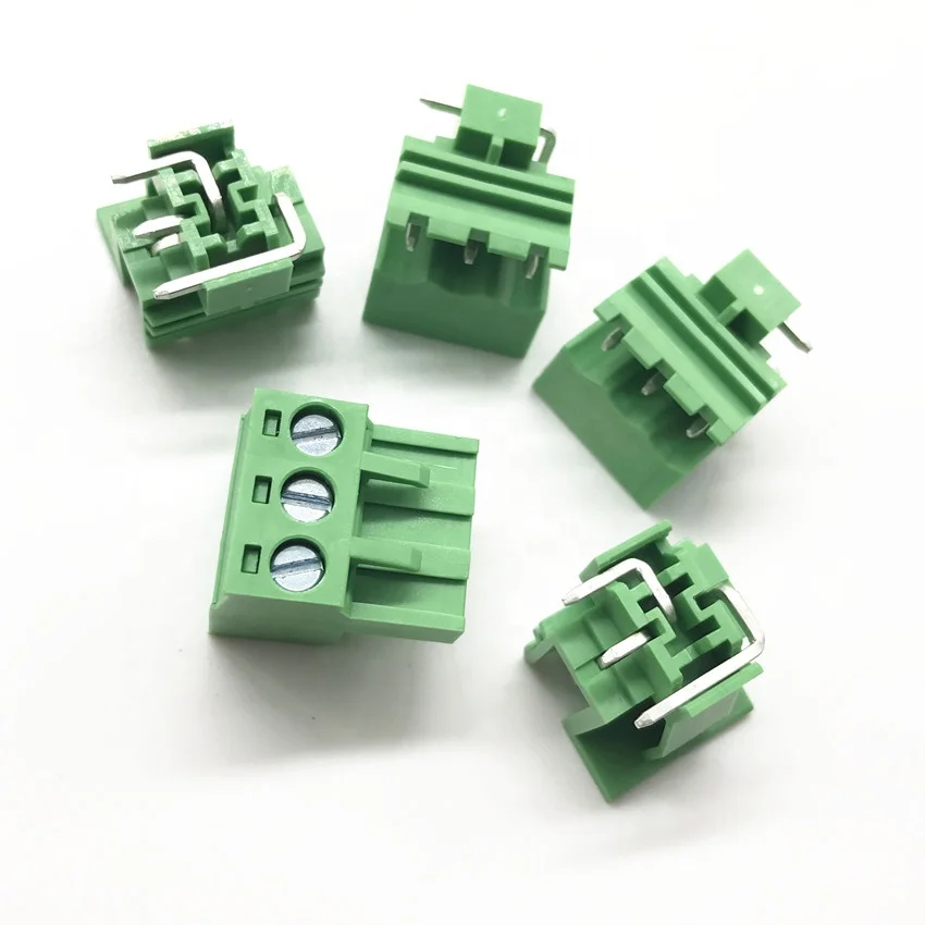 2EDGKF-5.0 terminal block 2pin 3pin 4poles MSTBO 2.5/3 male and female pluggable terminal block connector for PLC  PCB