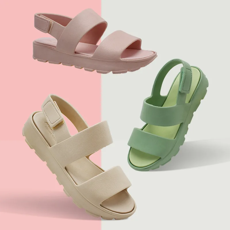 High Quality Ladies Summer Leisure Soft Thick Sole Shoes Sandals Fashion Platform Open Toe Slide Sandals