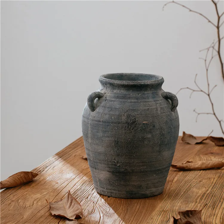 Home & garden supplies indoor dried flower decorative vases antique blue terra cotta vase vintage vase for flowers