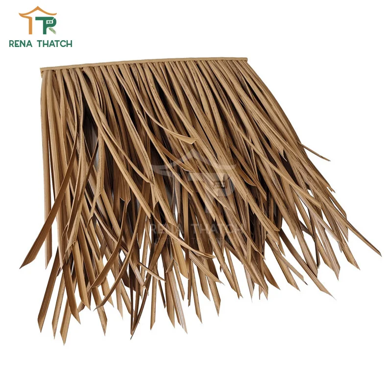 Waterproof durable thatch sheet panel board plastic thatch roof synthetic straw for tropical area use