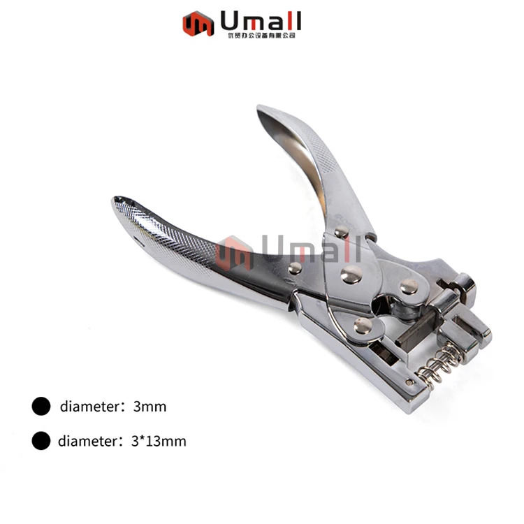 Manufacturer Supplies Custom Office Small Punching Hole Punch Tool Single Hole Paper Hole Punch 3x13mm and  3mm