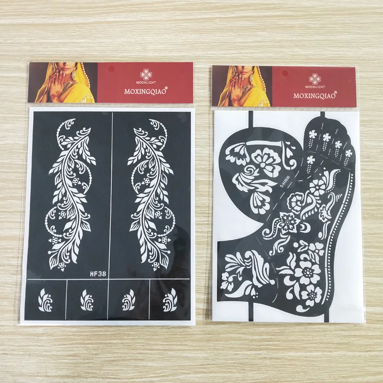Wholesale India sticker henna tattoo stickers temporary small hand foot tattoo stencil