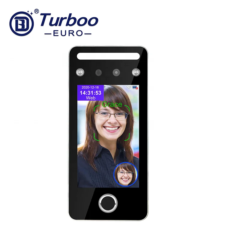 5 Inch Faces Biometric Face Recognition System Fingerprint Access Control