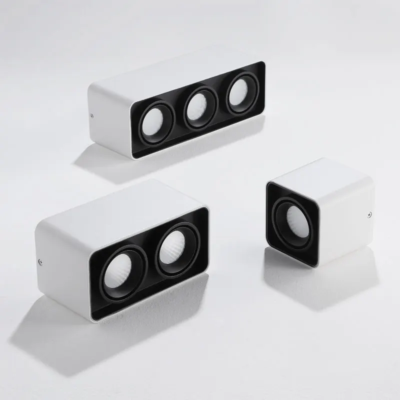 LED Surface Mounted Spotlight Double Heads Square Ceiling Mounted Downlight 8W/10W LED Ceiling lamp