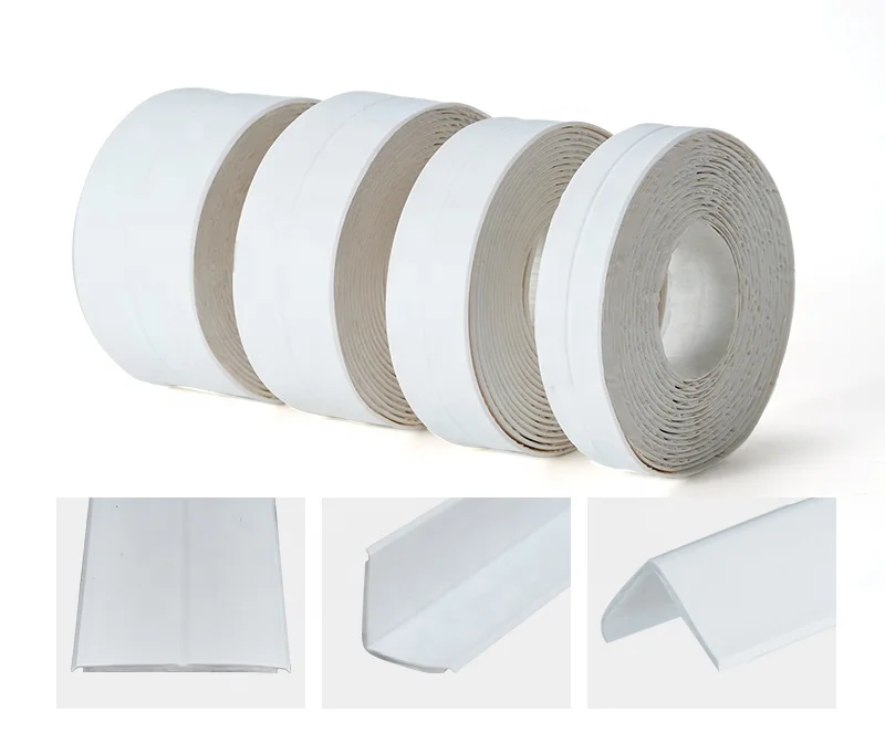 High quality PE Self-Adhesive Sealing Caulk Strip Kitchen Sealant Edge Tape Waterproof Tape for Bathroom  or Wall Corner