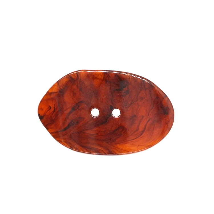 wholesale fashion custom 2 holes irregular flat plastic buttons for garment shirt