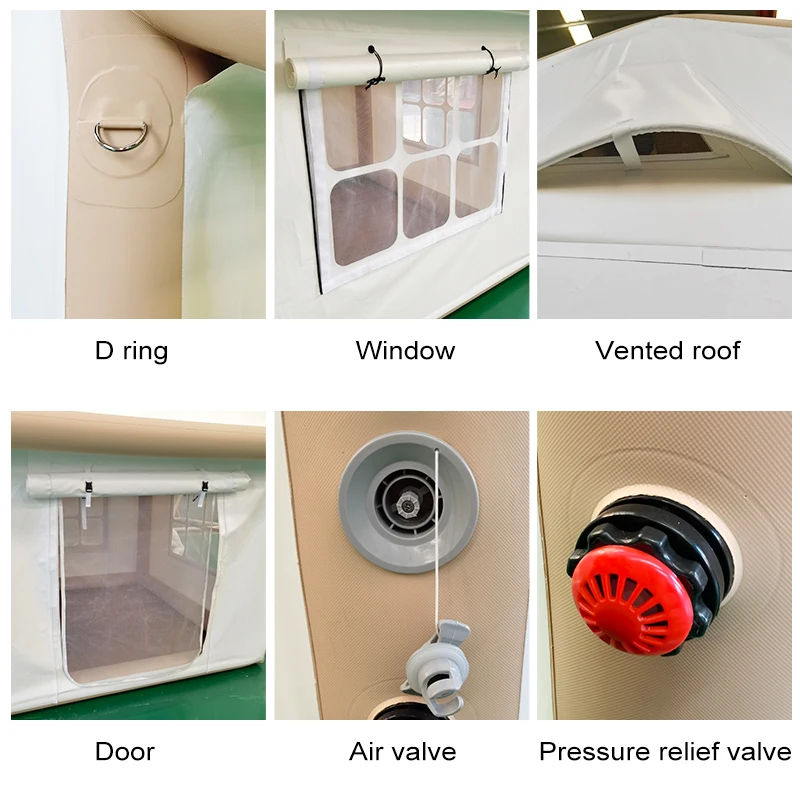 2023 customized 3-4 Persons Large space Waterproof Inflatable House Air big Tent Outdoor Inflatable Camping Tent with blower