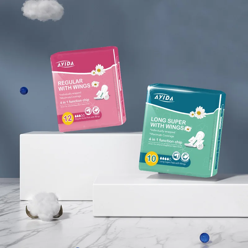 Disposable breathable ultra thin panty liners regular sanitary pad pouch high quality unscented sanitary pads