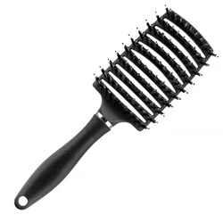 Professional  Salon boar bristles  Scalp Massage Combs Paddle wig Wet Hair Straighten brush Custom Extension Cushion Hair Brush