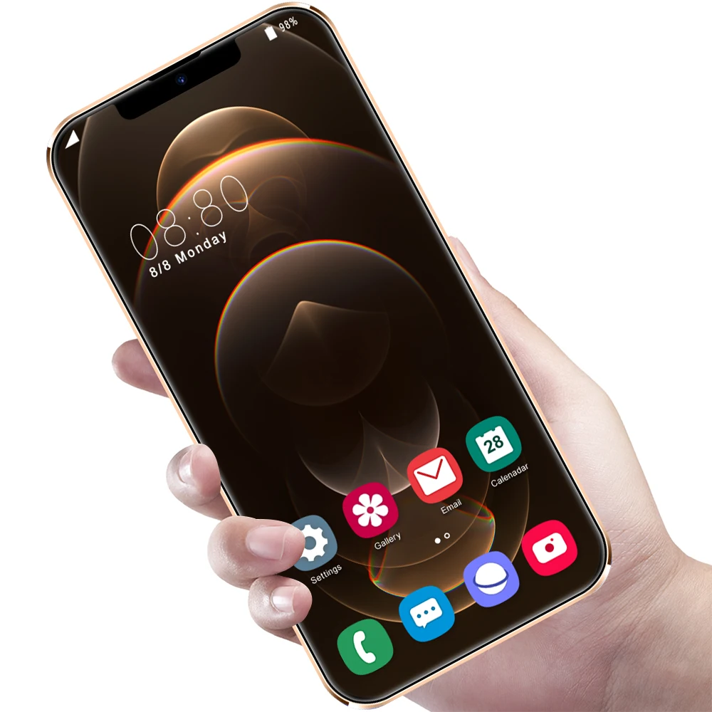  Оптовая продажа сотовый i12 pro max 4g с ёмкой батареей 6 7 дюймов Android карты смартфон мобильный телефон 10-ядерный 8 + 256GB 16 GB