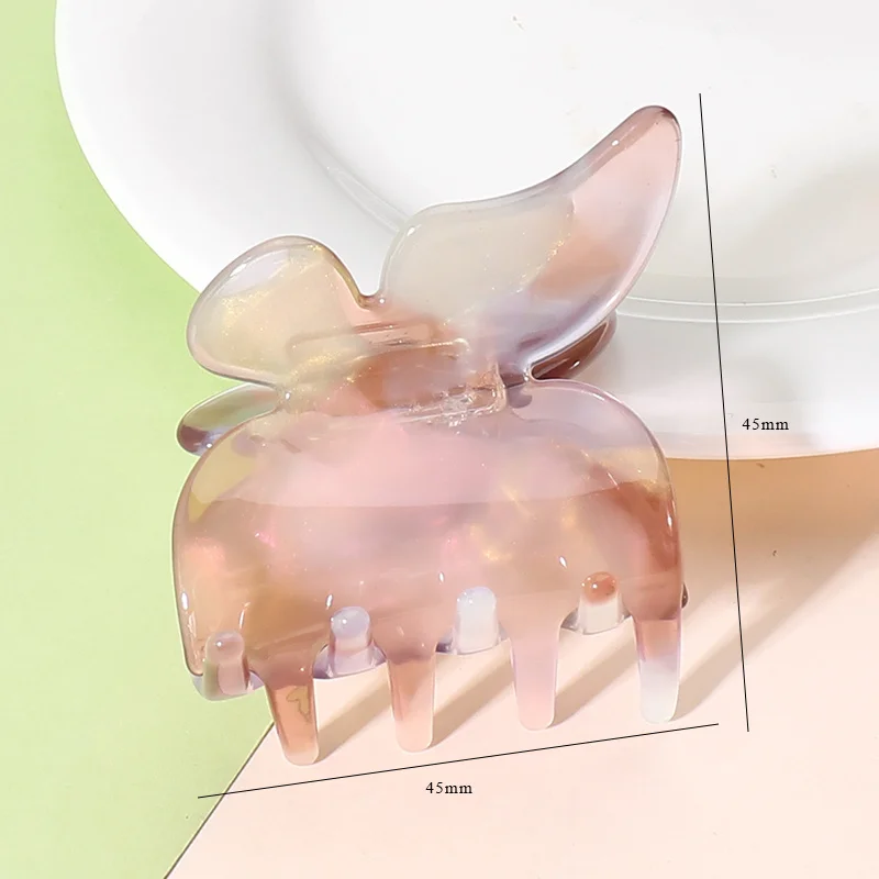 Midairy hot sale elegant acetate butterfly claw clips for girls ladies hair accessories 880034 67x36x53mm