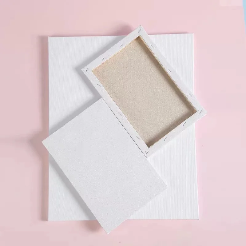 
Cheap Wholesale 100% Cotton White Blank Stretched Canvas Frame Artist Painting 