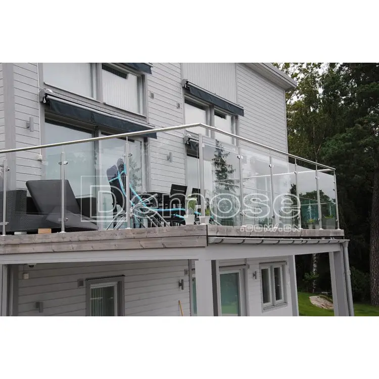 Glass Railing 304 316 Stainless Steel Outdoor Rail Balcony Glass Railing Post/column/pillar Balustrade