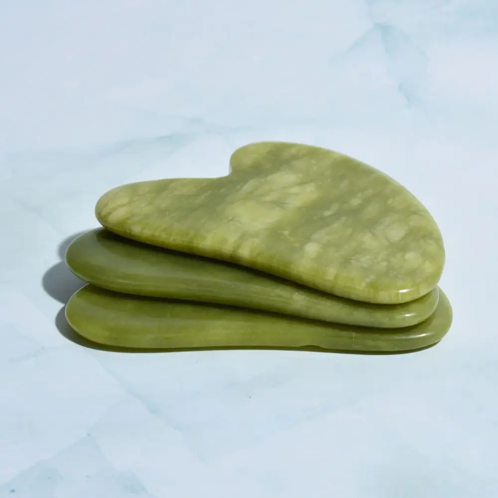 Manufacturer best face roller Xiuyan natural high quality jade roller and gua sha stone set portable guasha face massage tools