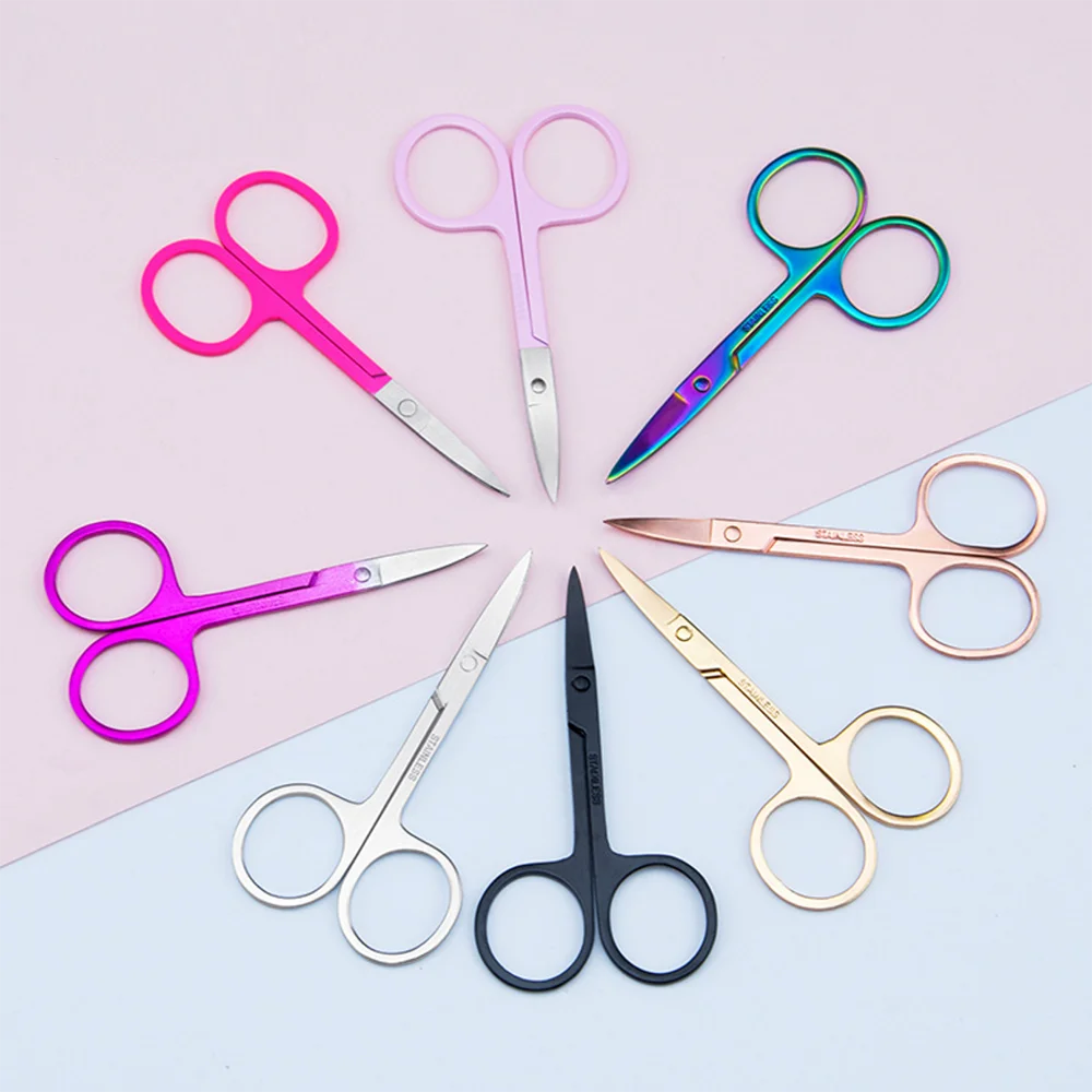Mini custom scissors mini makeup scissors stainless steel  custom eyelash scissors
