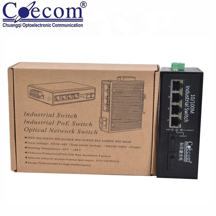 High Quality Industrial Ethernet Switch Single Mode FC Ethernet Switch 48V Fiber Optical Equipment