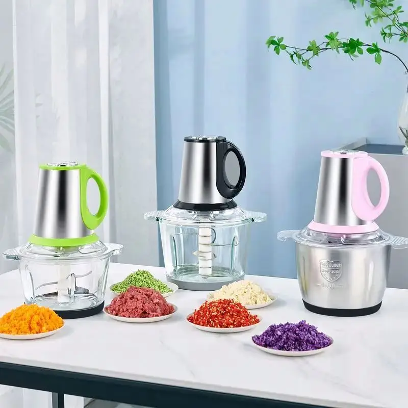 High quality 400w 1200w chopper mixer, chef cereal suppliers food processor with 6liter/