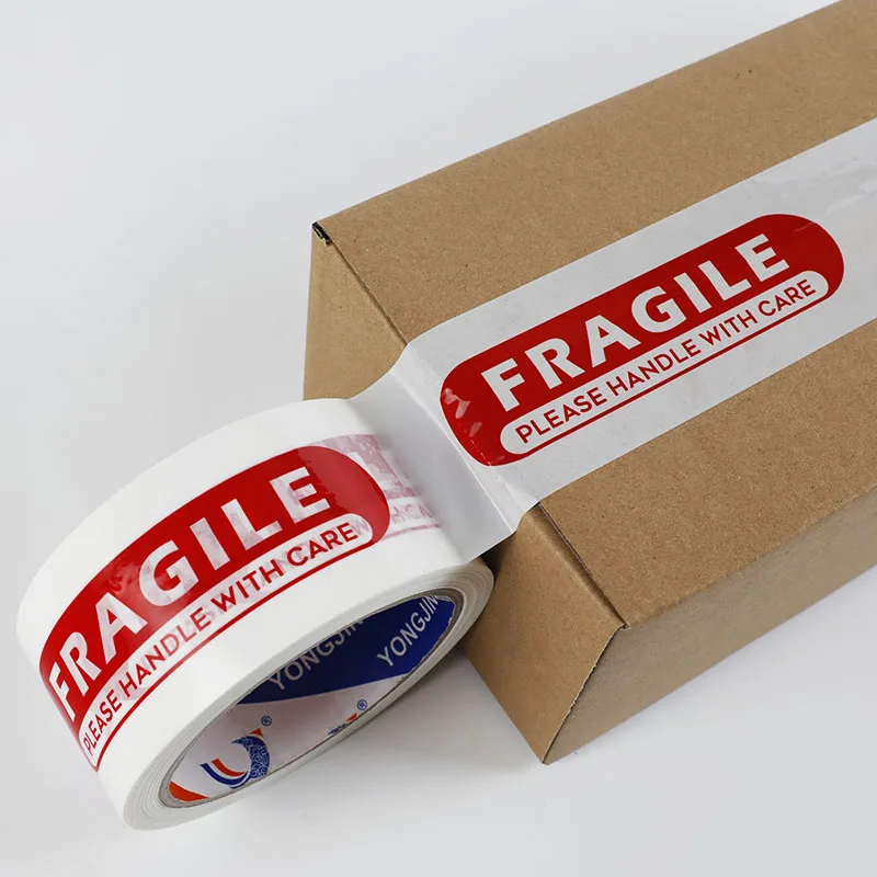 Single Color Logo On White Background Logo Package Transparent Clear Bopp Packaging Tapes