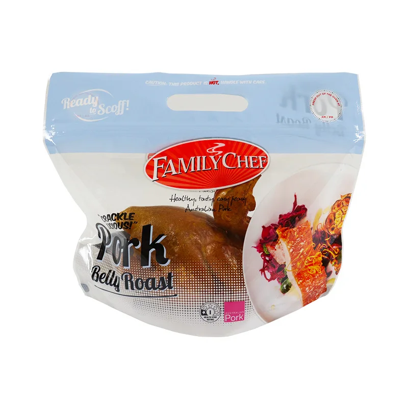 Whole Frozen PE Chicken Packaging Stand Up Ziplock Pouch For Hot Chicken Packaging Bag