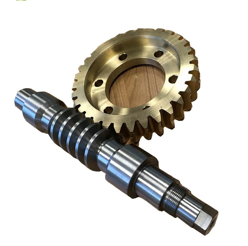 ISO9001 manufacturer hobing custom bronze Worm gear shaft set and worm wheel gear