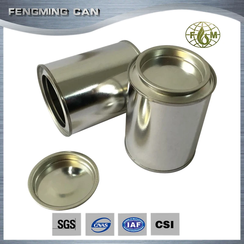 6oz small custom metal tin candle jar with lid