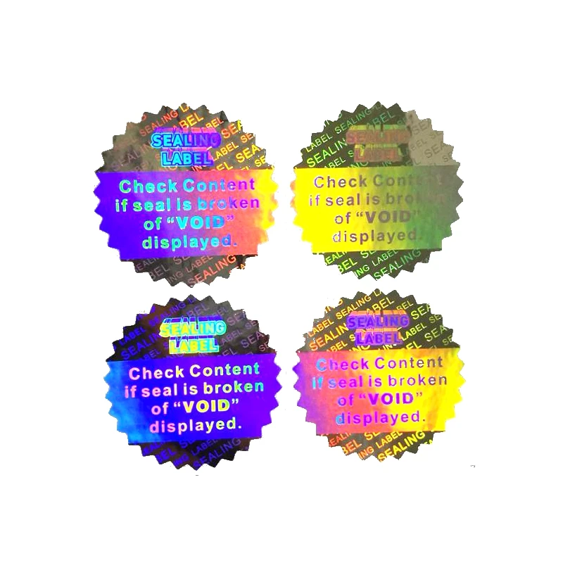 Custom color changing hologram sticker micro text 3D hologram label