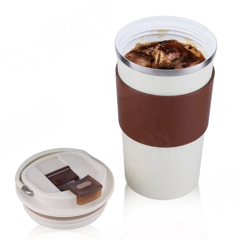 Insulated Coffee Mug with Ceramic Coating 350ml Vacuum Stainless Steel Tea Tumbler Leak-Proof Thermos Mug