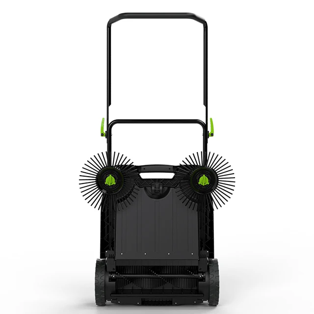 Walk-Behind Floor Sweeper Hand-Push Floor Cleaning Machine Heavy Duty for Outdoor Large Area Floor Street Sweeping Cleaning Tool