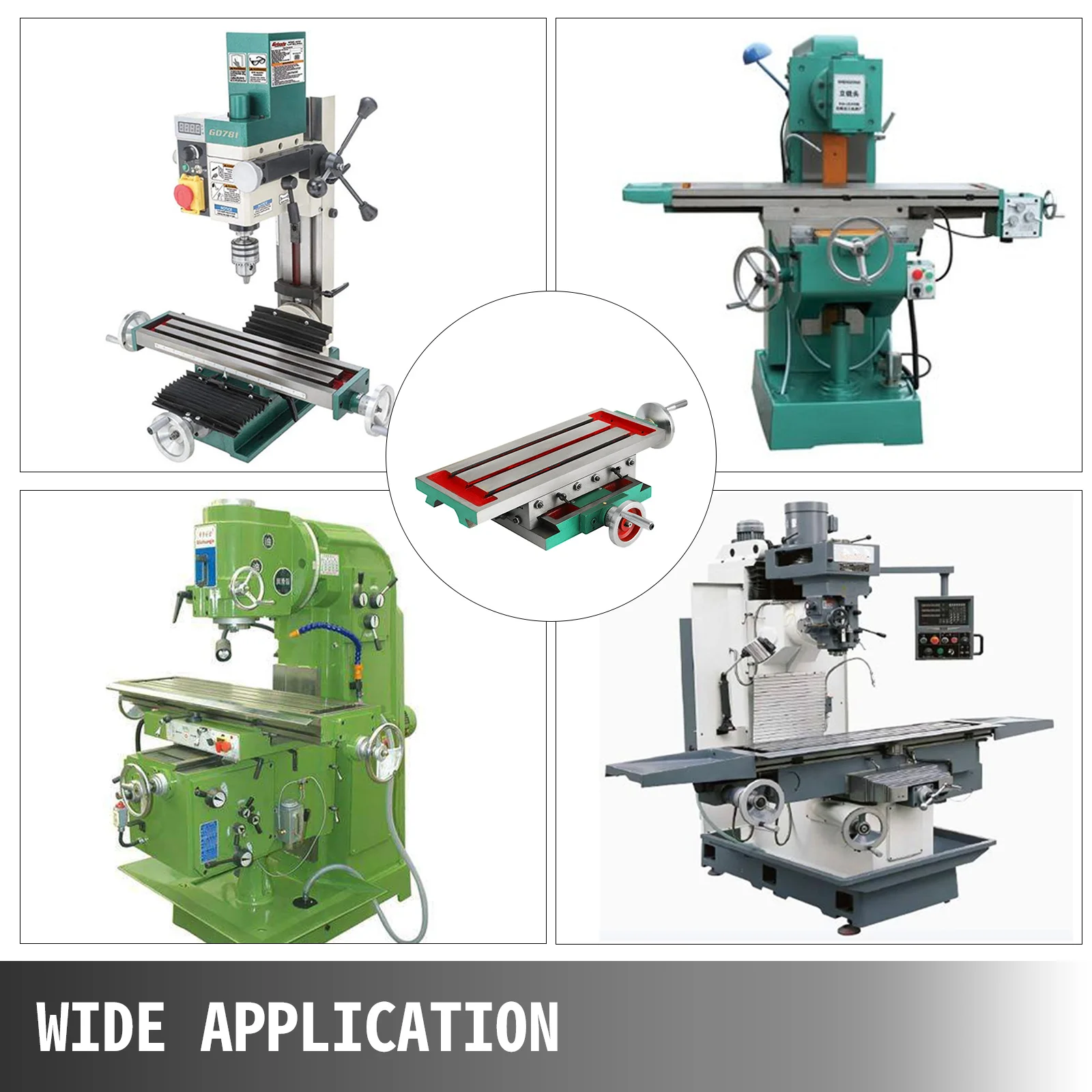 Compound Slide Milling Table 450 x 170 MM Precision Milling Cross Worktable Multi-function Milling Support Table
