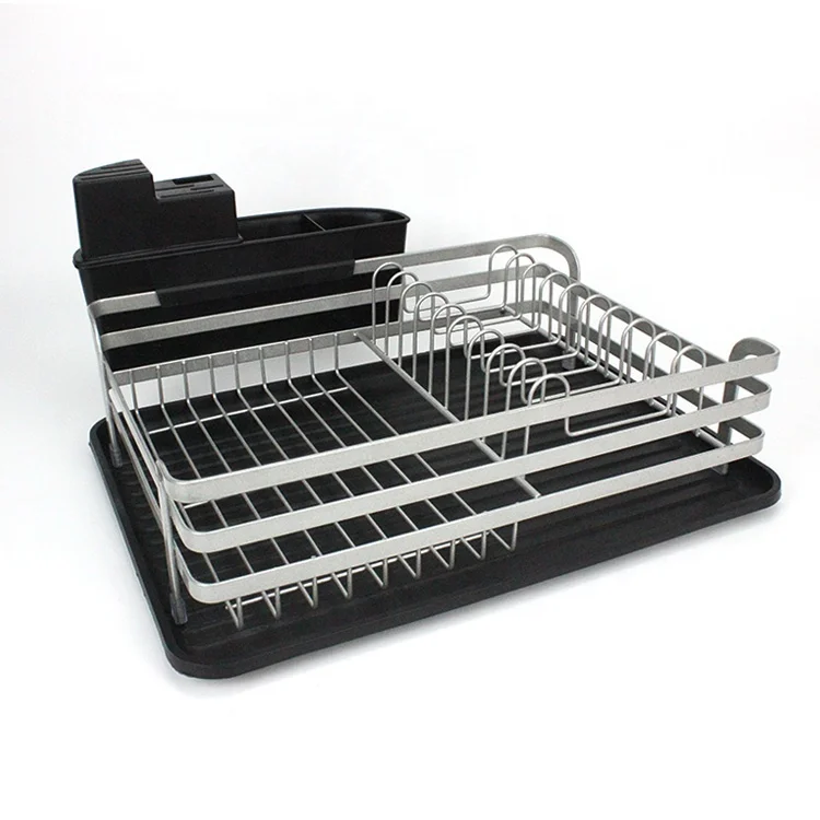 
kitchen stainless steel over the sink useful plate dish drying racks with drainboard 