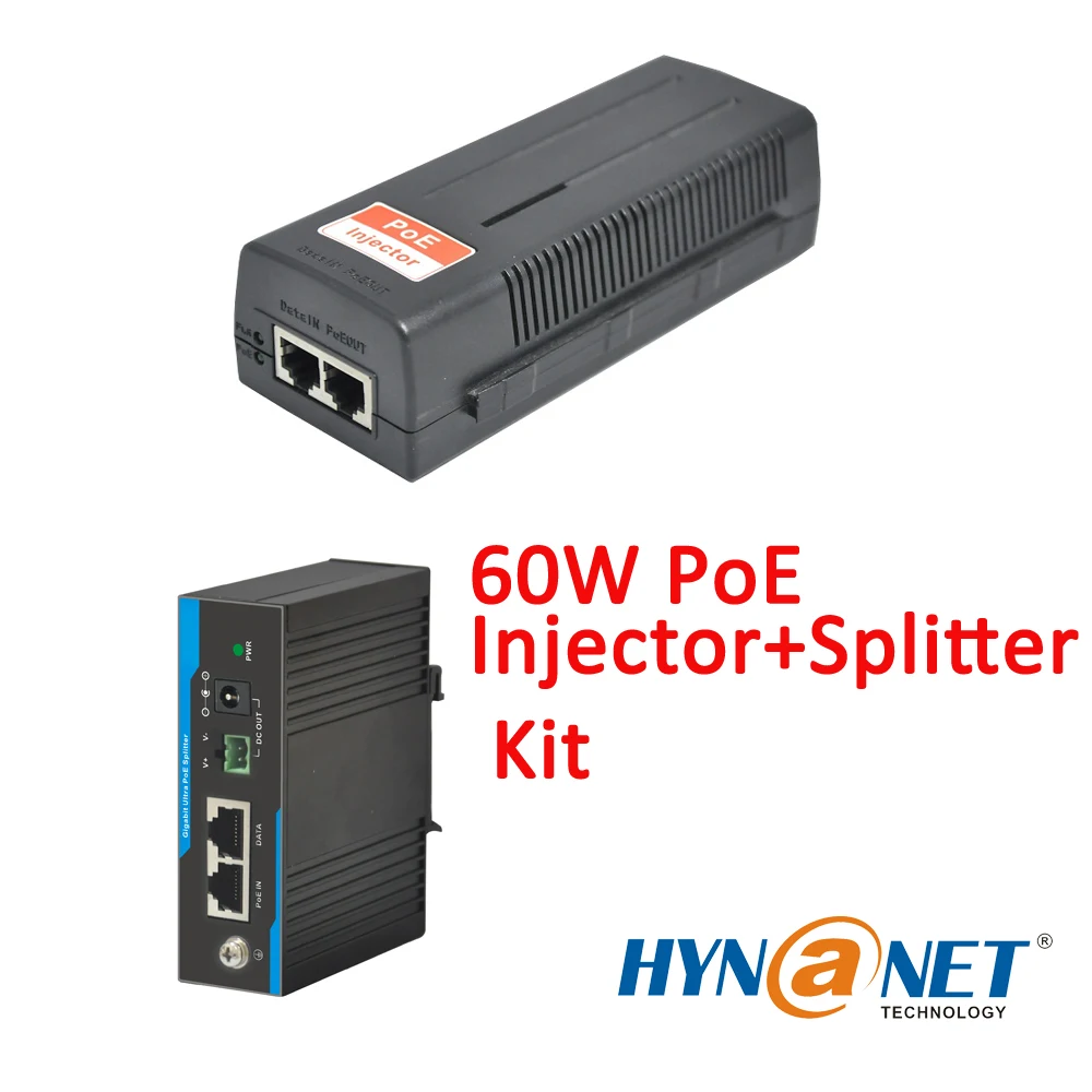 60W ATT 4 pairs PoE injector /Mid-span.