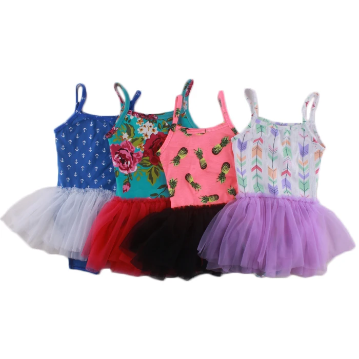 Girls Spandex / Cotton Camisole Chiffon Skirt Leotard Kids Ballet Dress Princess Baby Tutu Leotard