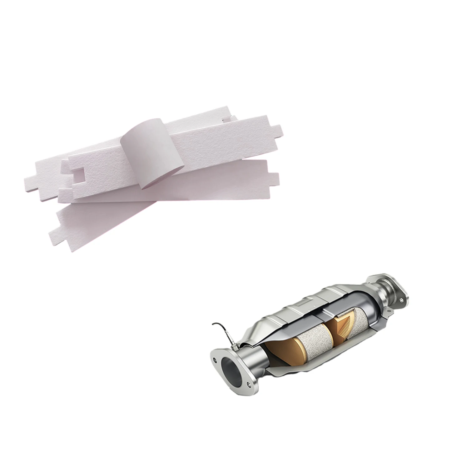 Factory Price High Temperature White F2002 Catalytic Converter Non Intumescent Support Mat