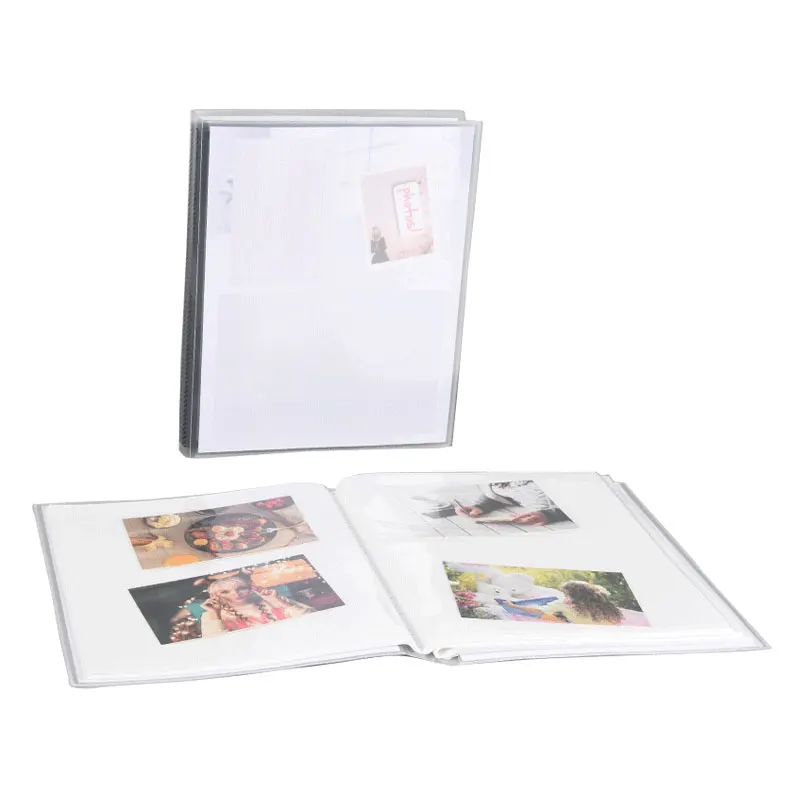 In Stock Removable Insert Clear View PP Covers Photo Album with Black Background Pockets for 48 8x10 Photos