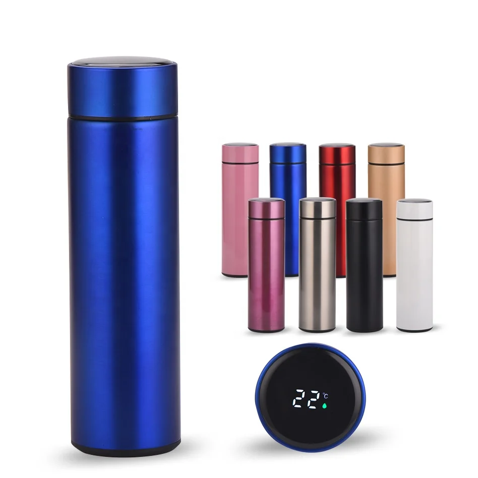 
Iron Smart Flask Sports Water Bottle Temperature Display Vaccum Flask Bottle Double Wall with Temp Temperature 