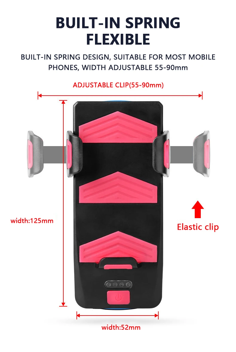 2000AH and 4000AH battery capacity USB mobile phone holder power bank bicycle bike front LED lamp light