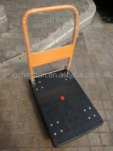 
Warehouse Folding Luggage Cart Luggage Trolley Hand Platform Cart Rolling Flatbed Cart Push Dolly for Loading 