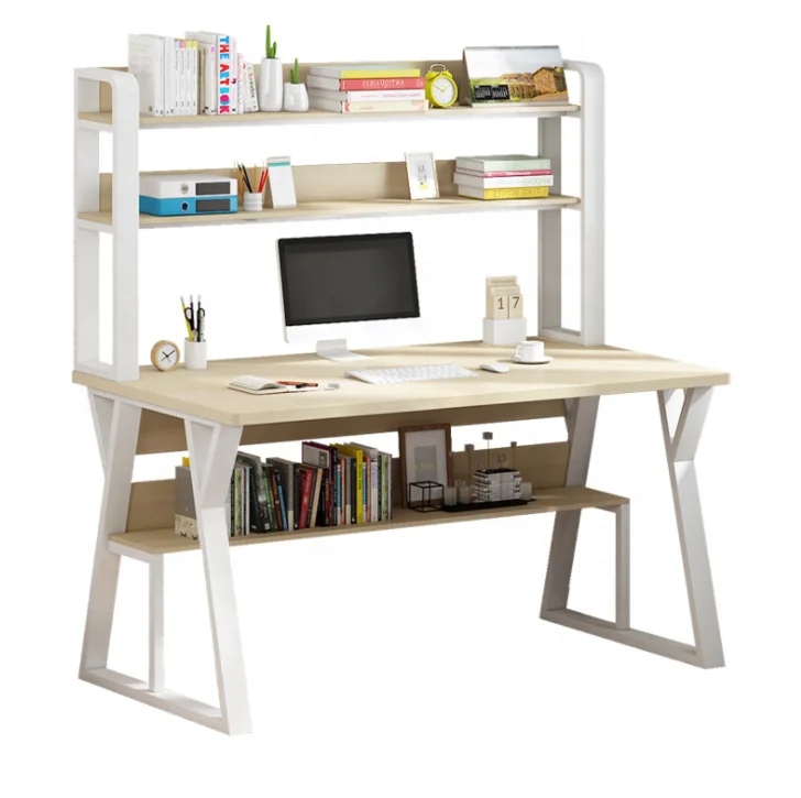 Simple computer desktop desk desk bookshelf one table writing desk student home bedroom simple office small table