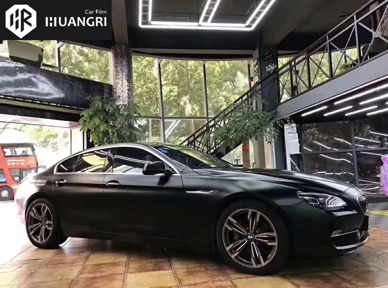 Chrome matte car vinyl wrap black red white  1.52x18m car full body decoration vinyl easy install remove