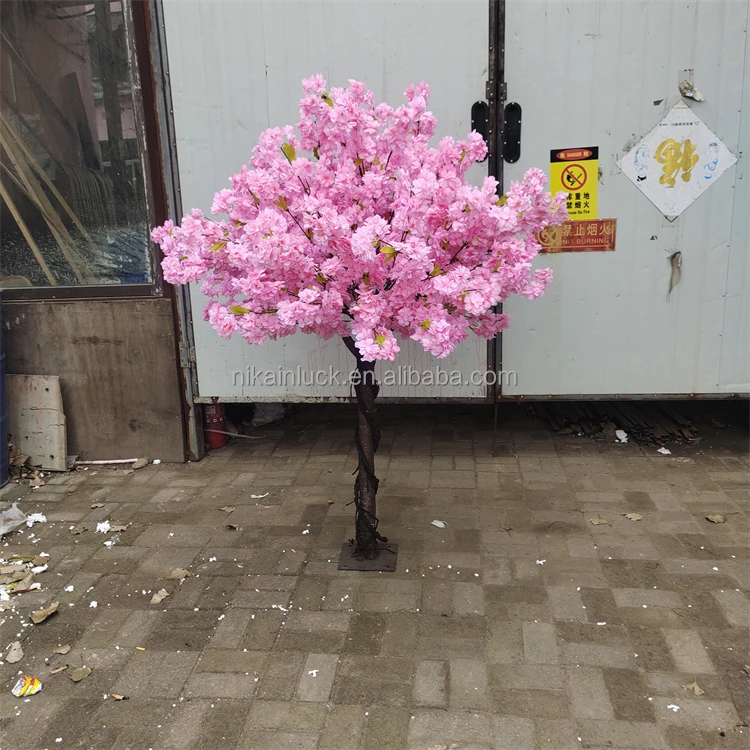 Large Cherry Blossom Tree Outdoor Pink Wedding Party Decoration Table