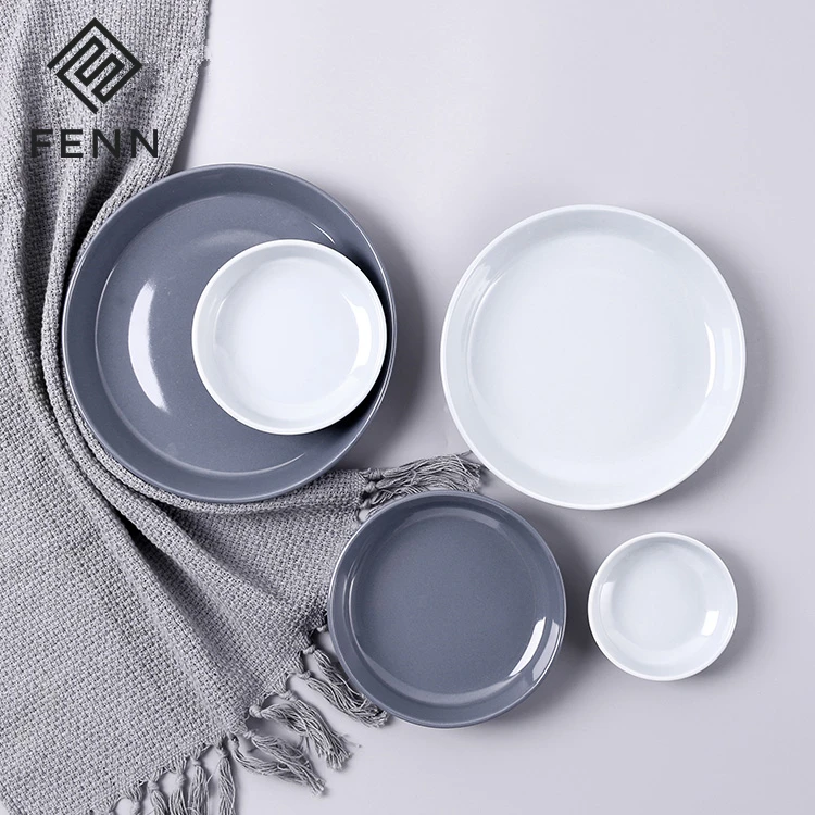 Customized Factory Supplies MultiColor Glazed Nordic Plate / Ceramic Tableware Soup Plate Porcelain Deep Plate & Dish