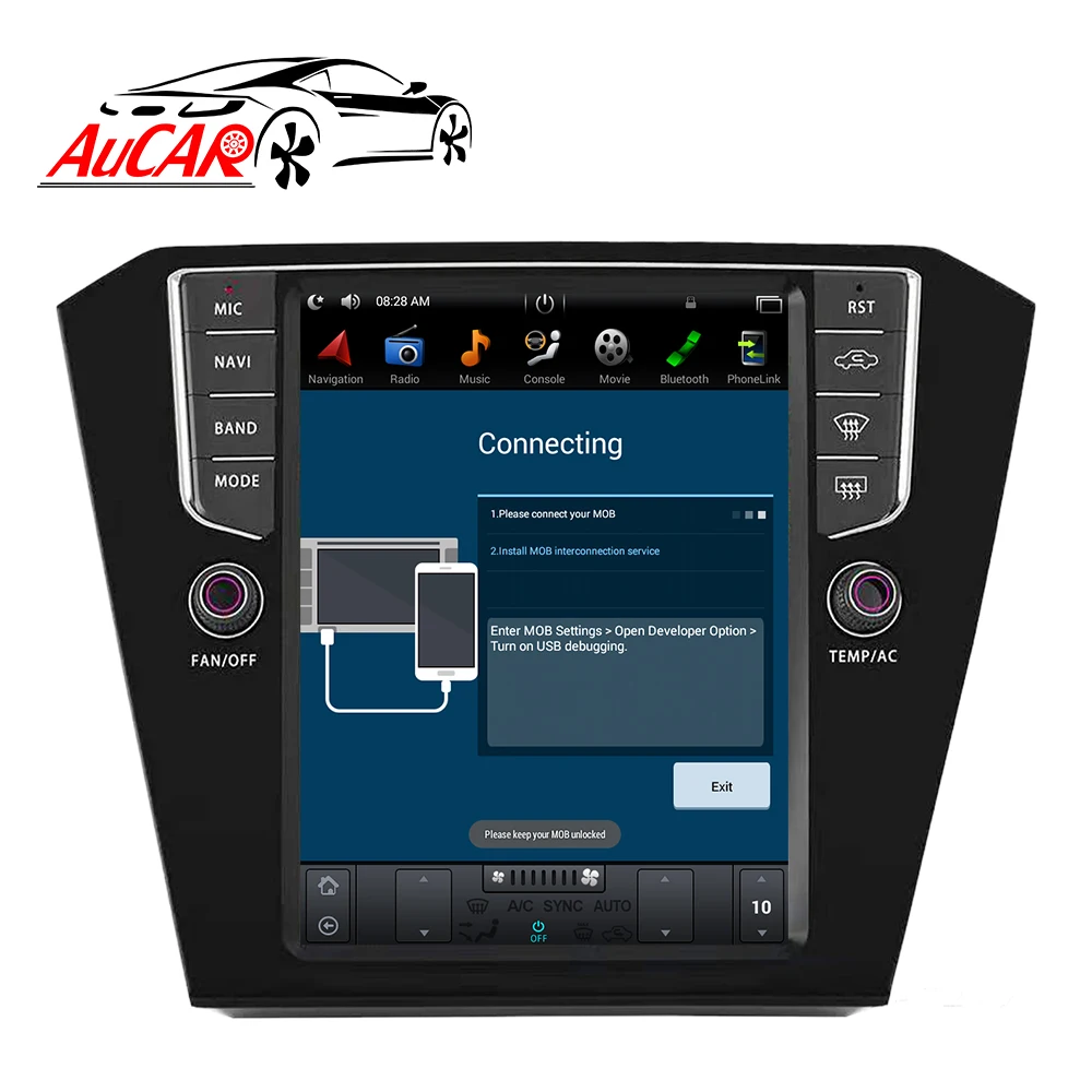 Автомагнитола AuCAR 10,4 дюйма Tesla Android для Volkswagen VW Magotan Passat CC 2017-2019, стерео, видео, аудио, GPS, мультимедиа, BT, 4G, wi-fi