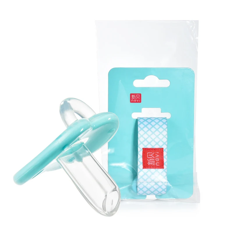 Eco-friendly Integrated Design Light Soft Silicone Food Grade Portable Baby Pacifier With Lanyard