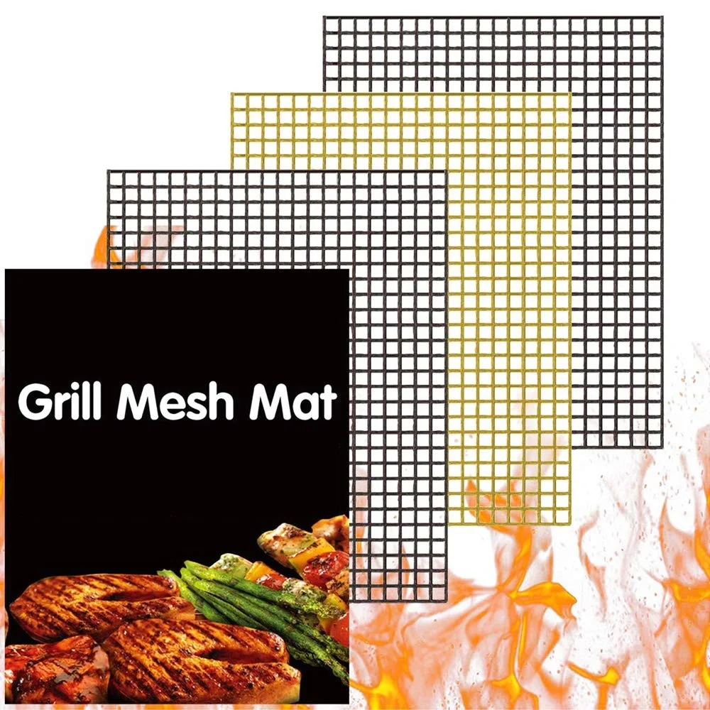 Grill mesh mat hot sell easy clean heat resistant non-viscose ptfe